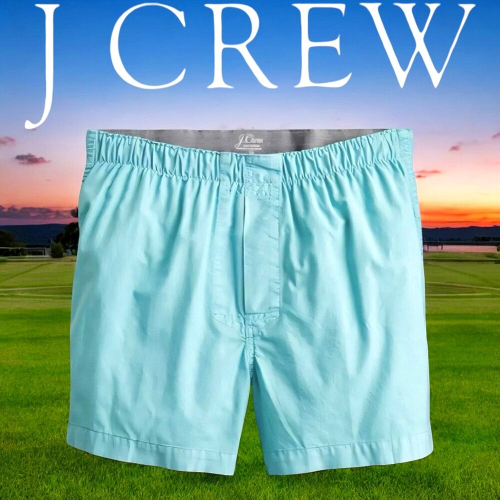 J.Crew Men's Boxer Shorts in Garment-dyed Broken-in Organic Cotton Oxford LG NWT